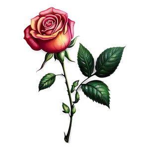 Vintage Rose Emblem PNG Ean2 PNG