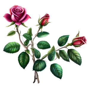 Vintage Rose Fantasy PNG Nfq