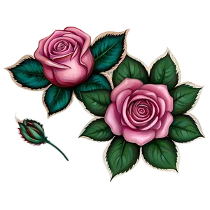 Vintage Rose Frame PNG Idp PNG
