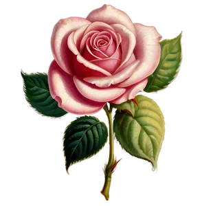 Vintage Rose Illustration Png 06292024 PNG image