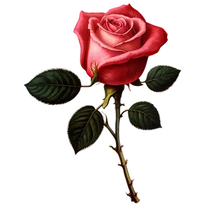 Vintage Rose Memory PNG 82