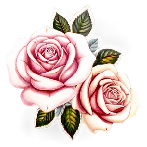 Vintage Rose Memory PNG Hxt