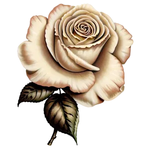 Vintage Rose Tattoo Graphic Png 05252024 PNG image