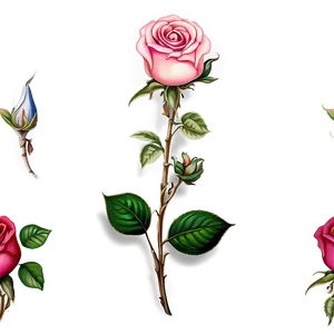 Vintage Rose Tattoo Graphic PNG 05252024 PNG