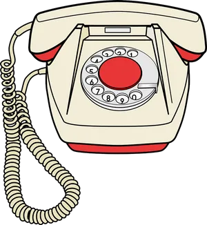 Vintage Rotary Phone Clipart PNG image