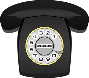 Vintage Rotary Phone Graphic PNG image