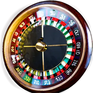 Vintage Roulette Wheel Closeup PNG