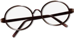Vintage Round Glasses Transparent Background PNG image
