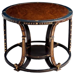 Vintage Round Table Detail PNG 06132024