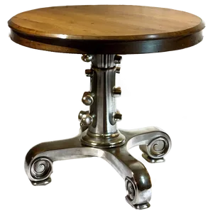 Vintage Round Table PNG 05042024