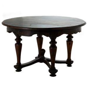 Vintage Round Table PNG Vjo95