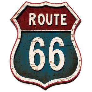 Vintage Route 66 Emblem Png 06212024 PNG image