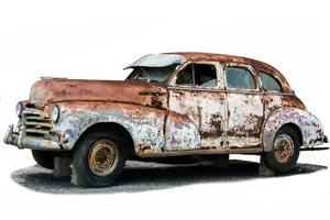 Vintage Rusty Car H D PNG