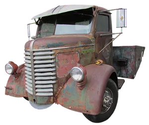 Vintage Rusty Truck Front View