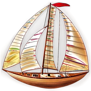 Vintage Sailboat Design Png 05242024 PNG image