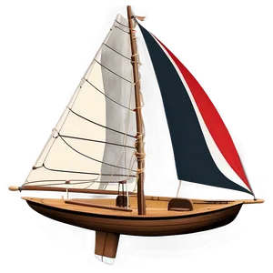 Vintage Sailboat Design Png 05242024 PNG image