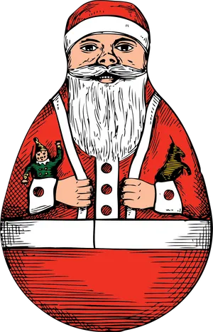 Vintage Santa Claus Illustration PNG image