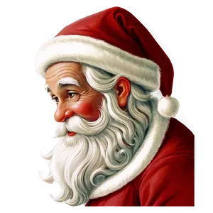 Vintage Santa Profile Png 68 PNG image