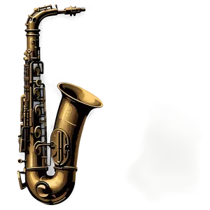 Vintage Saxophone Illustration Png 05252024 PNG image