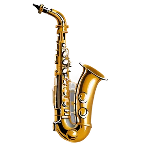 Vintage Saxophone Illustration Png 46 PNG image