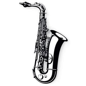 Vintage Saxophone Illustration PNG Bao58 PNG