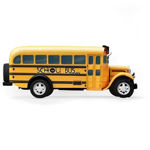 Vintage School Bus Side View Png Crq PNG image