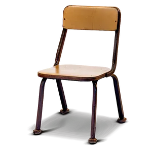 Vintage School Chair Png 06212024 PNG image