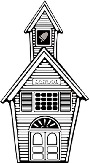 Vintage Schoolhouse Graphic PNG image