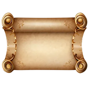 Vintage Scroll Parchment Png 06262024 PNG image