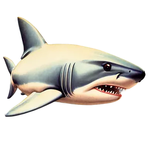 Vintage Shark Illustration Png Cig PNG image