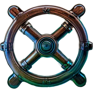 Vintage Ship Steering Wheel Png 05252024 PNG image