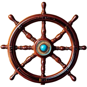 Vintage Ship Steering Wheel PNG Mwn PNG