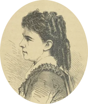 Vintage Side Profile Hairstyle Sketch