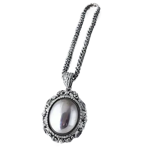 Vintage Silver Necklace Png Wtc57 PNG image