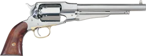 Vintage Silver Revolverwith Wooden Grip