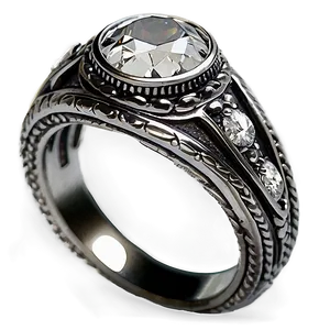 Vintage Silver Ring Png Xnf29 PNG image