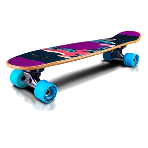 Vintage Skateboard Deck Style Png Oty PNG image