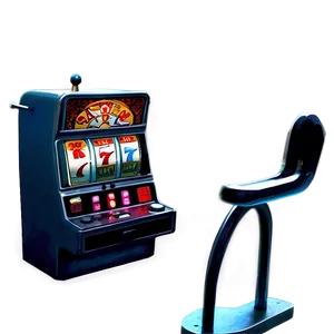 Vintage Slot Machineand Chair PNG