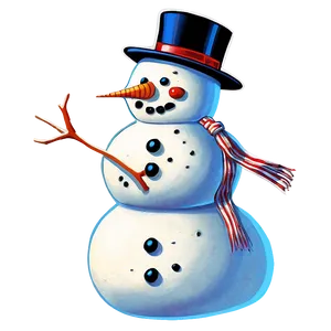 Vintage Snowman Art Png 83 PNG image