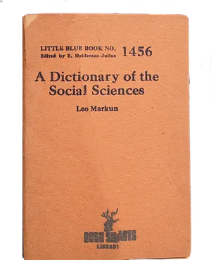 Vintage Social Sciences Dictionary Cover PNG image