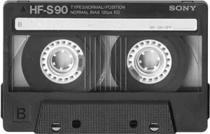 Vintage Sony Cassette Tape H F S90 PNG image