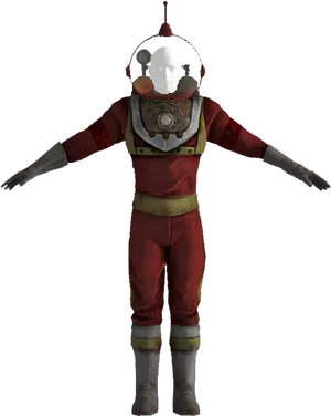 Vintage Space Suit Mannequin PNG image