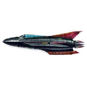 Vintage Spaceship Drawing Png 64 PNG image