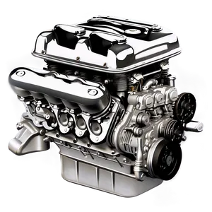 Vintage Sports Car Engine Operation PNG 06132024 PNG