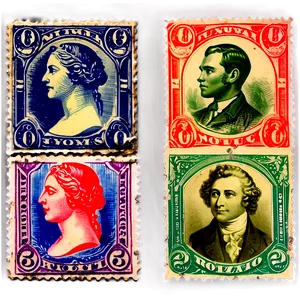 Vintage Stamp Album Page PNG Hti PNG