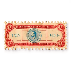 Vintage Stamp Border PNG Nec