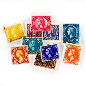 Vintage Stamp Collection Showcase PNG Inl31 PNG