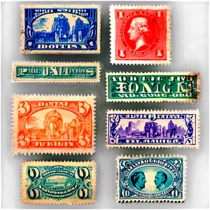 Vintage Stamp Compilation PNG Swt7 PNG