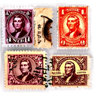 Vintage Stamp Montage PNG Frn