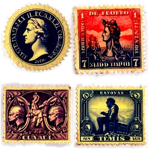 Vintage Stamp Series PNG 6